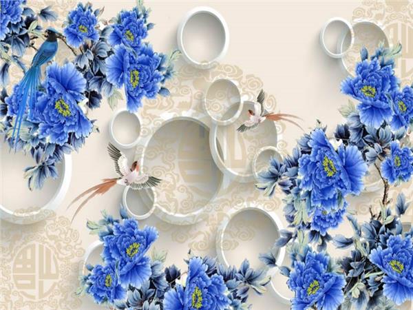 Çiçek Desen 3D Özel Tasarım Duvar Kağıdı 044